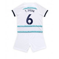 Chelsea Thiago Silva #6 Udebanesæt Børn 2022-23 Kortærmet (+ Korte bukser)